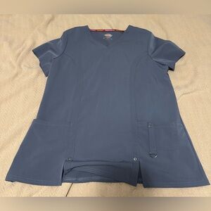 Dickies Xtreme Stretch Women Scrubs Top V-Neck Light Pewter